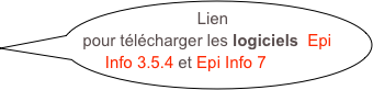 Lien  pour télécharger les logiciels  Epi Info 3.5.4 et Epi Info 7