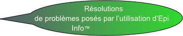 Résolutions de problèmes posés par l’utilisation d’Epi Info™